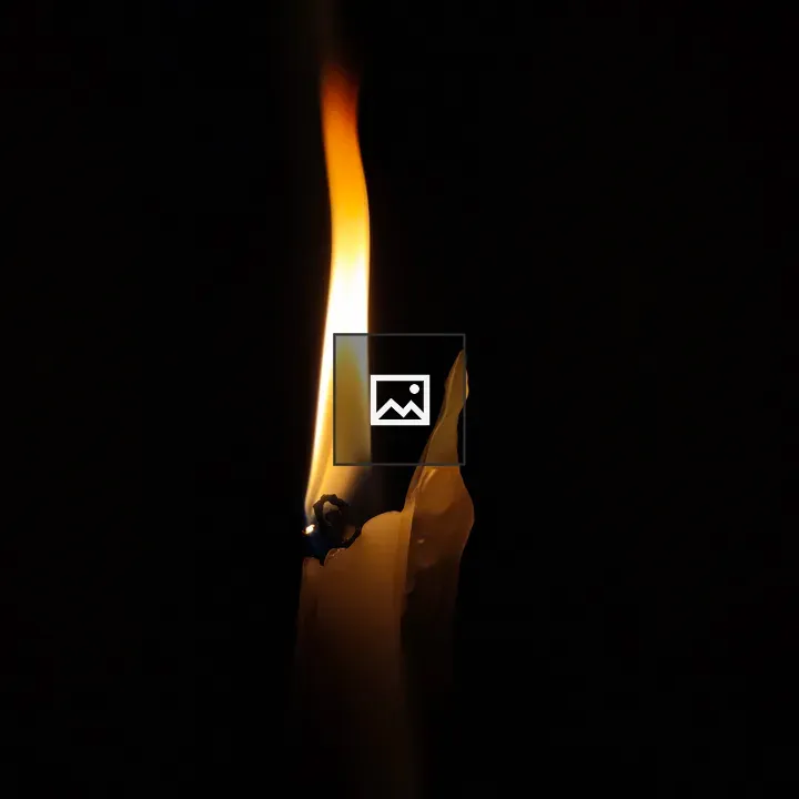 Single white candle