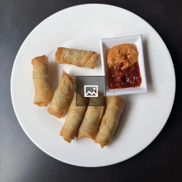 Spring rolls on a plate
