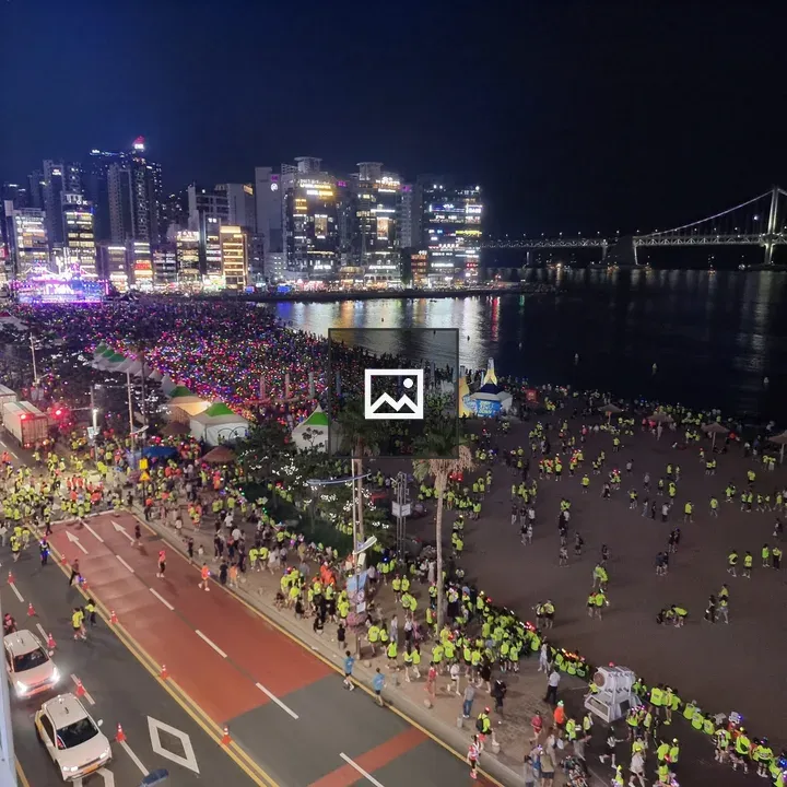 Crowd at Gwangalli Beach Night Festival