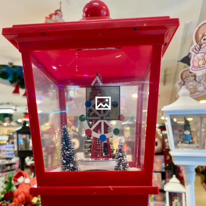 Red lantern snow globe