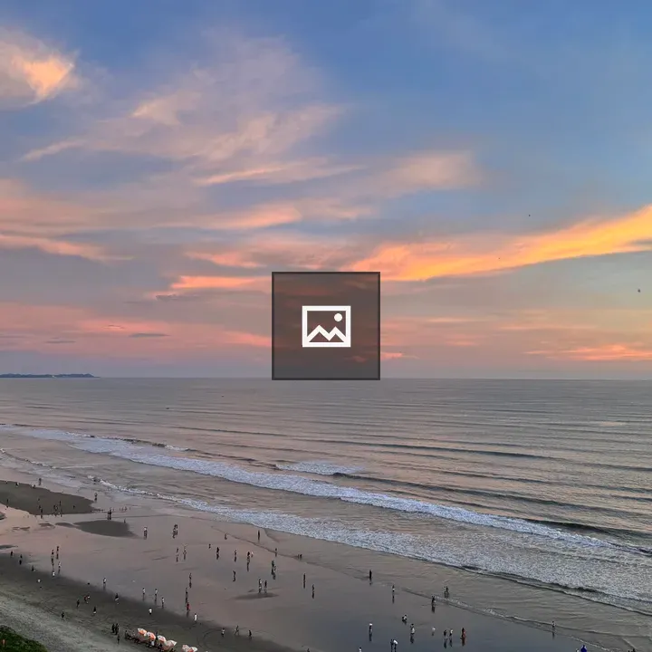 Serene Beach Sunset Scene