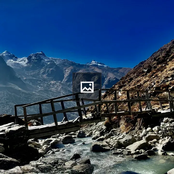 Langtang region bridge landscape