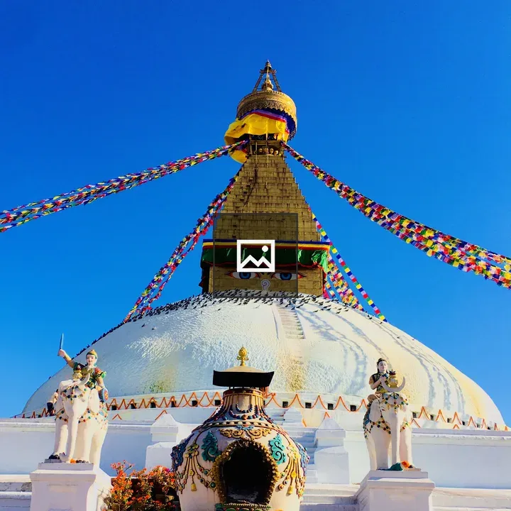 Boudha Stupa with Prayer Flags