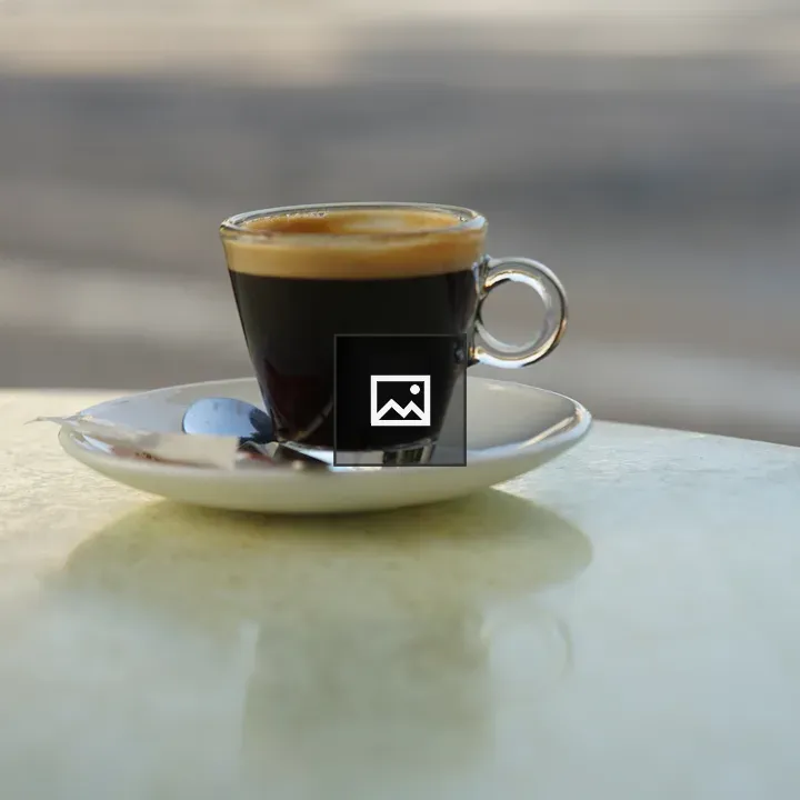 Espresso Cup on White Saucer
