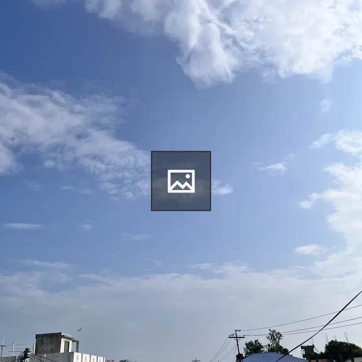 Residential area under a blue sky