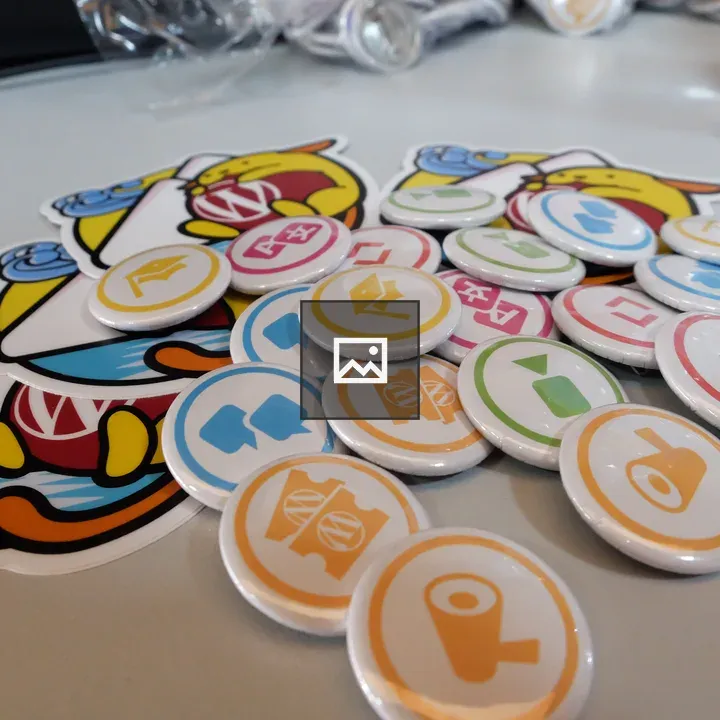 WordPress contributor pins on table
