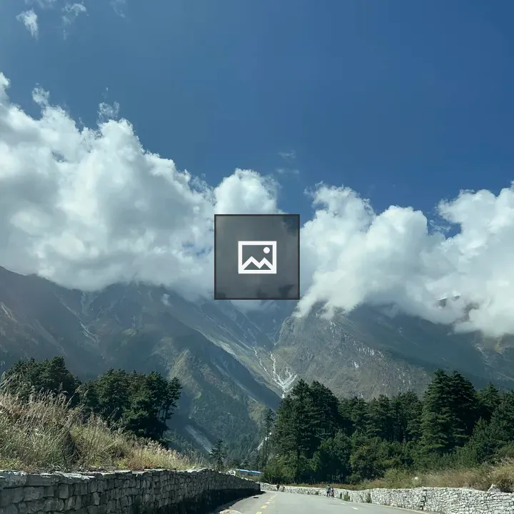 Mountain Road with Stone Wall