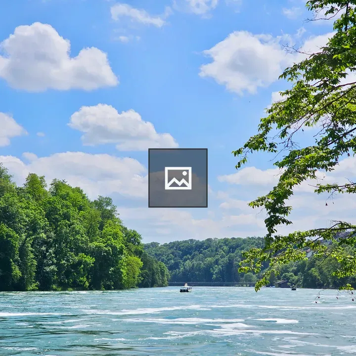 Turquoise Rhine River Scene