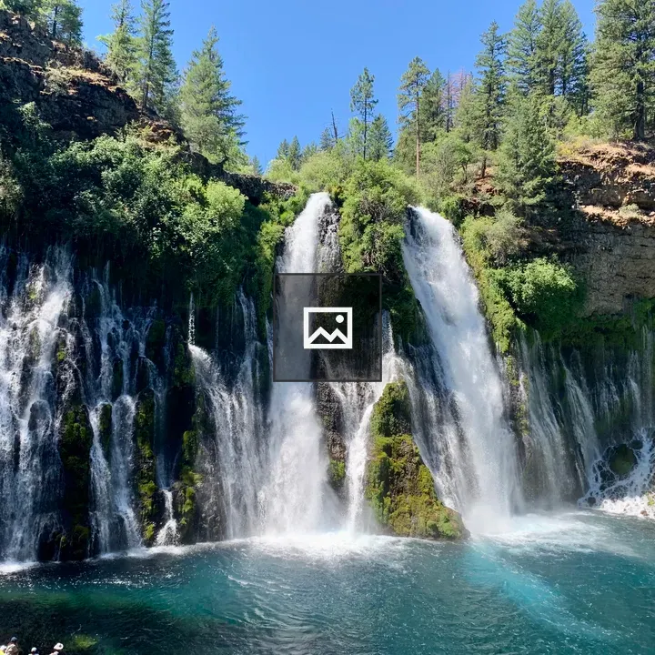 Waterfall to pond scene