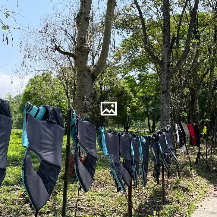 A ≈ hanging on a clothesline
