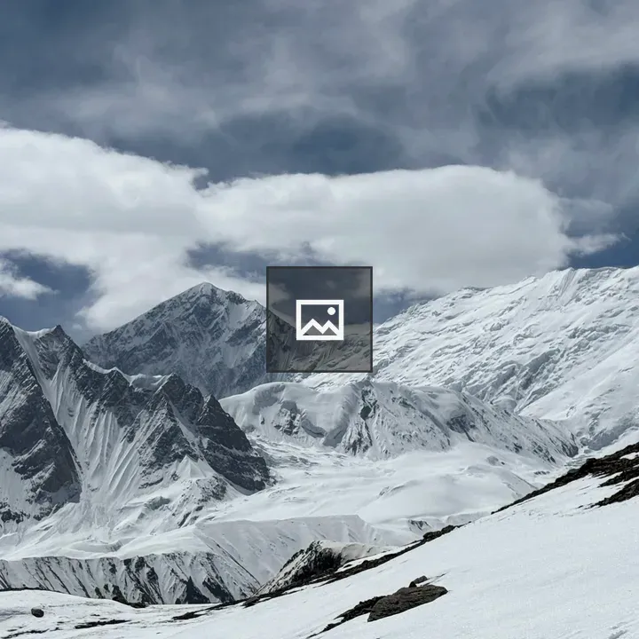 Snow-Covered Mountain Ridge