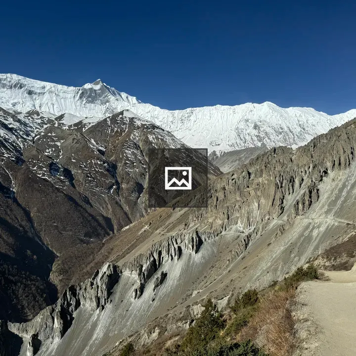 Annapurna Mountain Ridge Scene