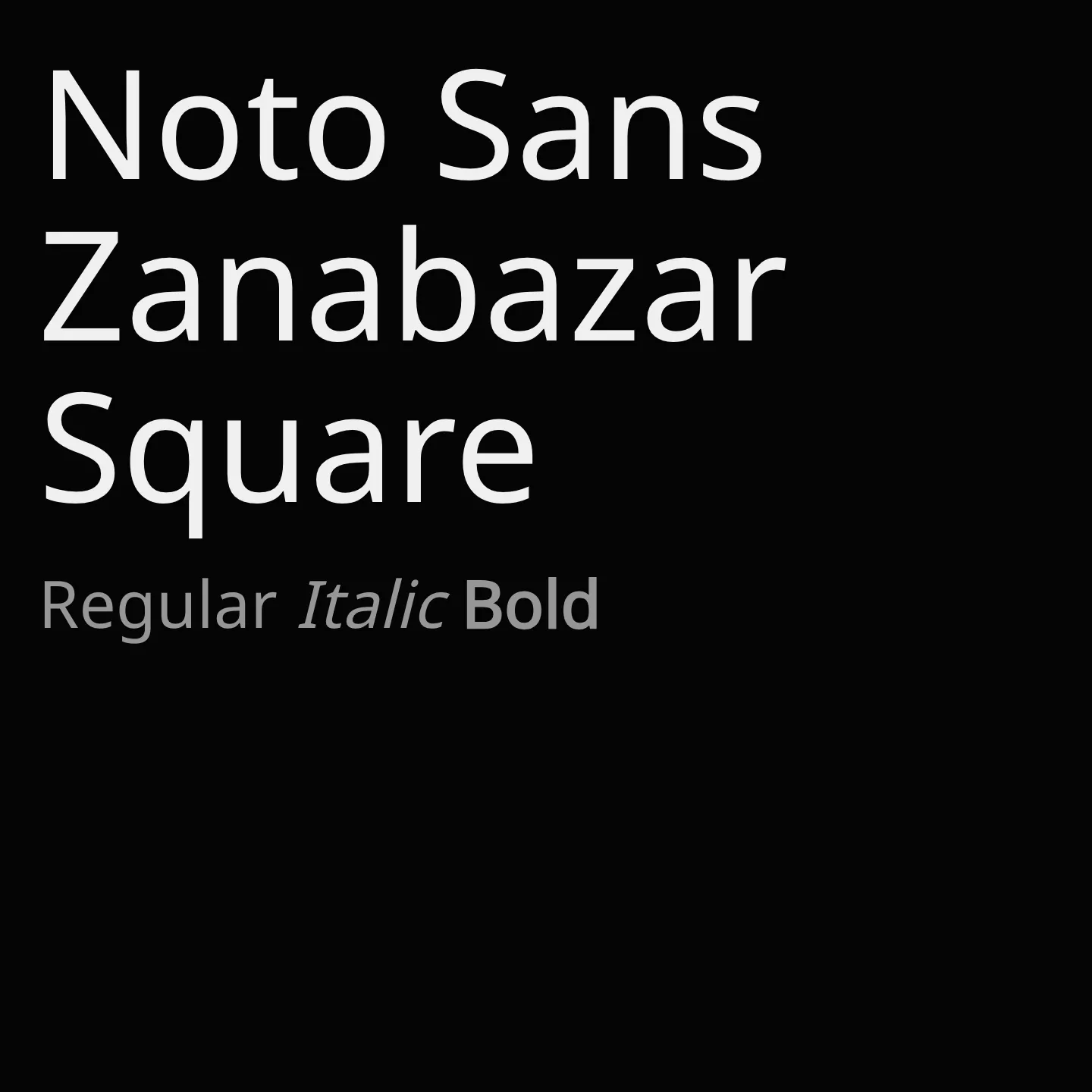 Noto Sans Zanabazar Square
