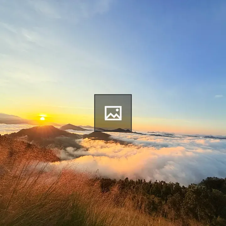 Sunrise over mountain range