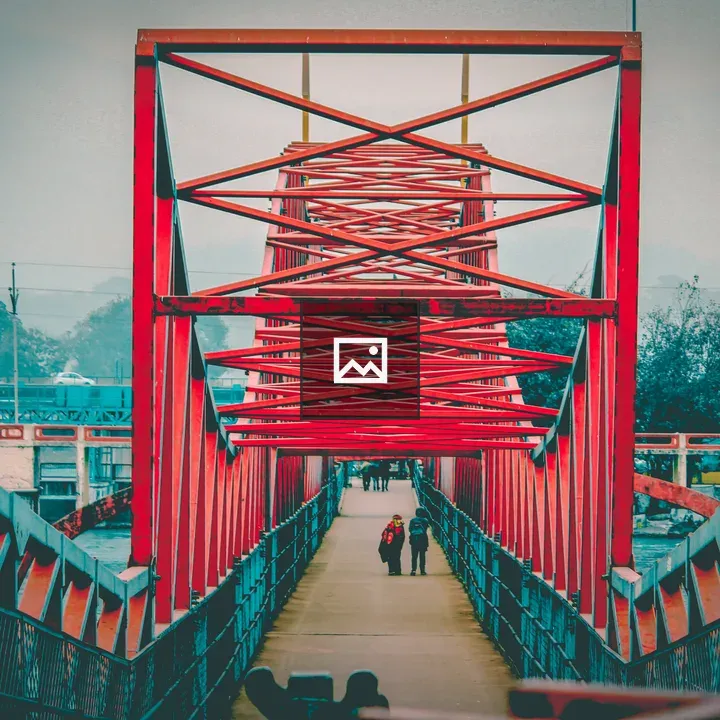 Scenic bridge over river