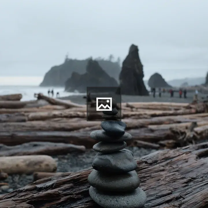 Rock cairns on Oregon coast
