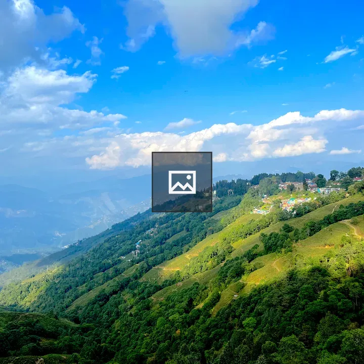 Blue Sky Over Darjeeling Hills