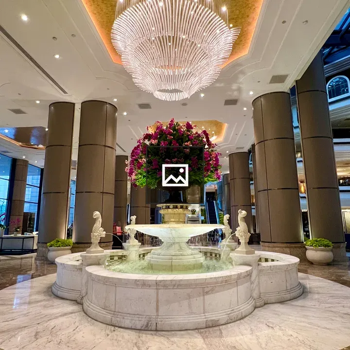Fountain in Taipei hotel lobby