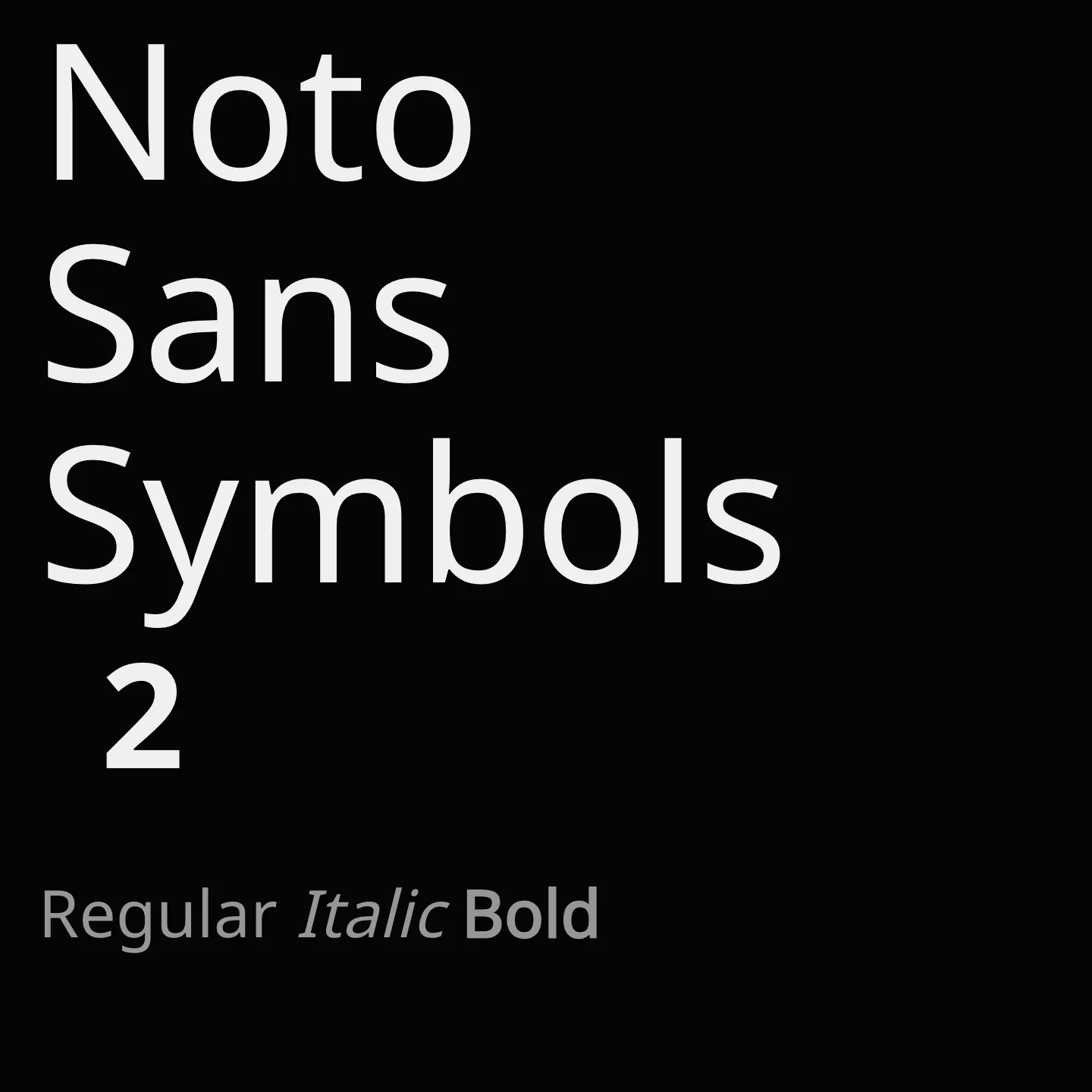Noto Sans Symbols 2