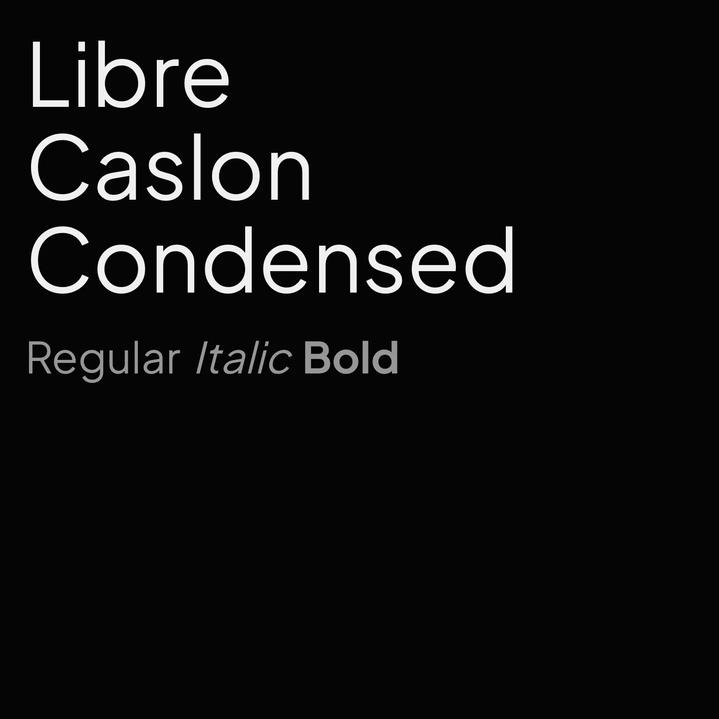 Libre Caslon Condensed