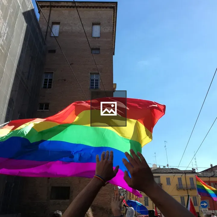 Hands Up With Rainbow Flag