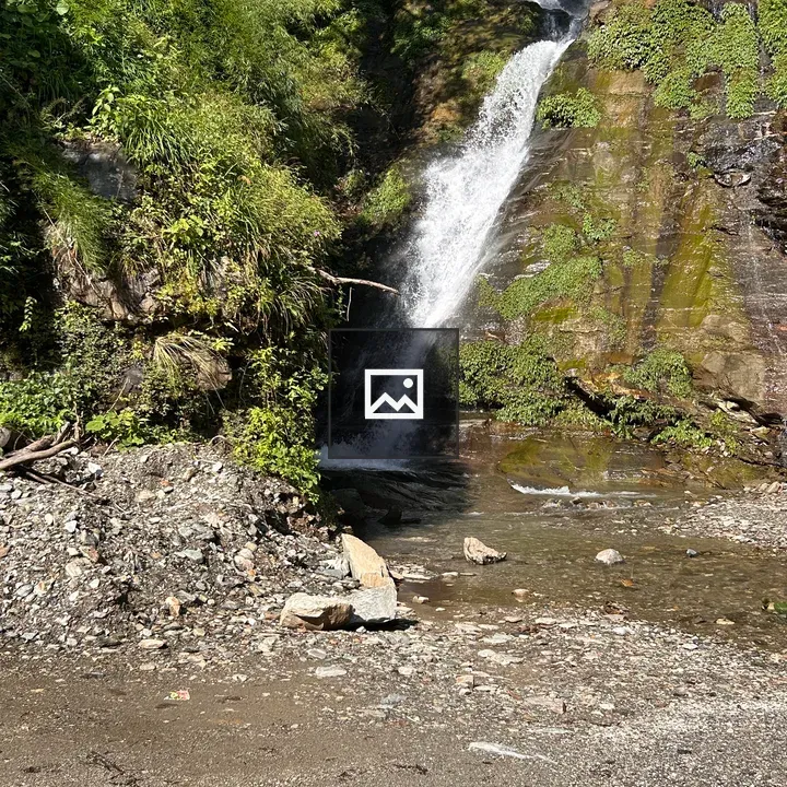 Waterfall in lush greenery