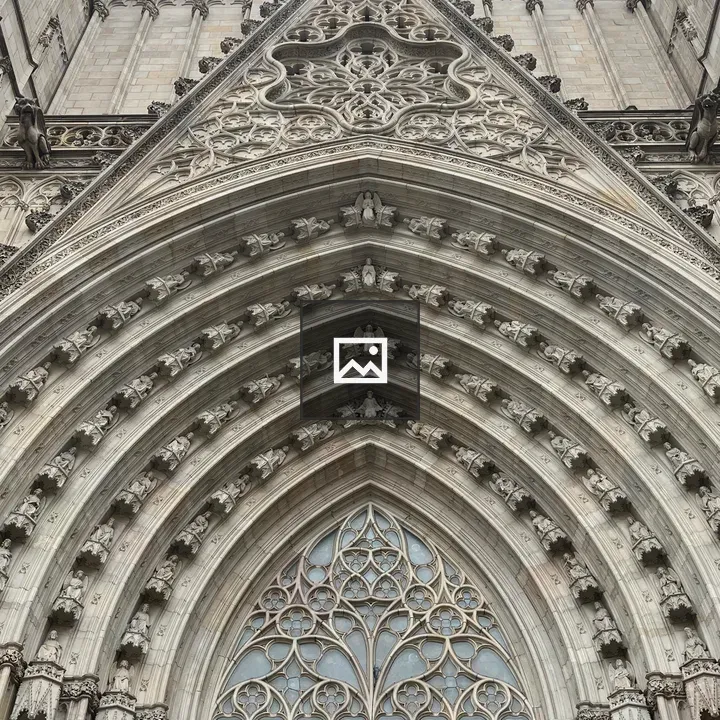 Church entrance in Barcelona