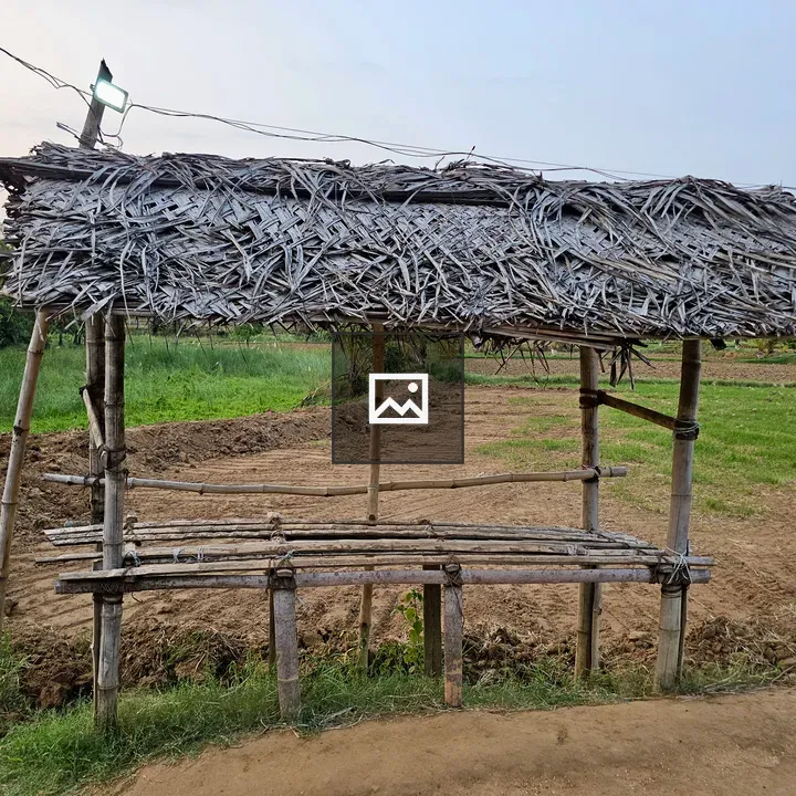 Handmade bamboo shelter