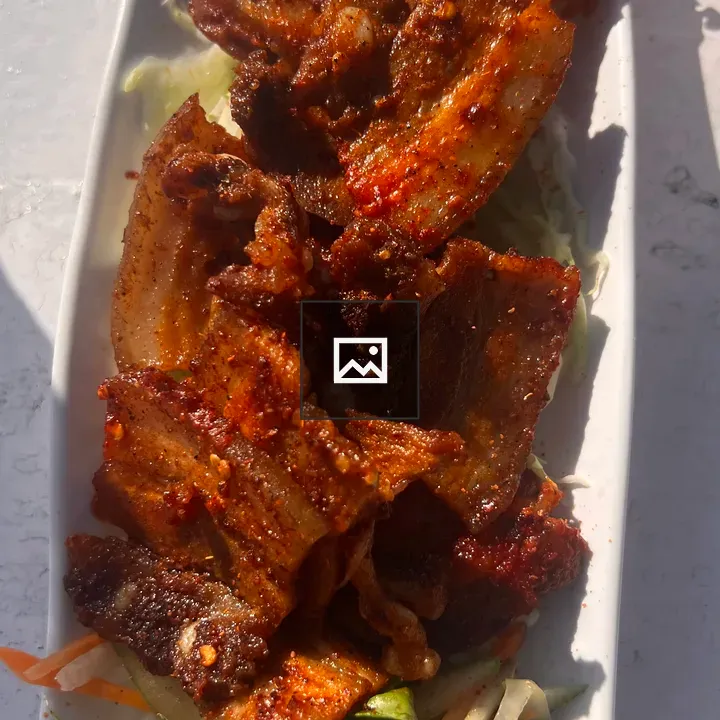 Pork sekuwa with vegetables