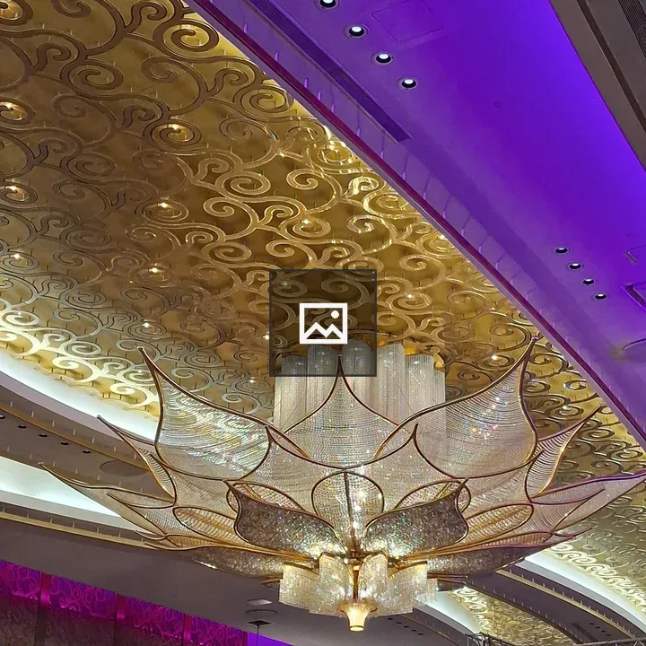 Ornate flower-shaped chandelier