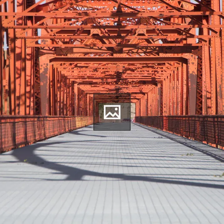 Orange bridge perspective