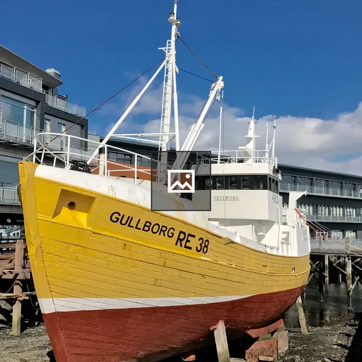 Boat on water near Reykjavik