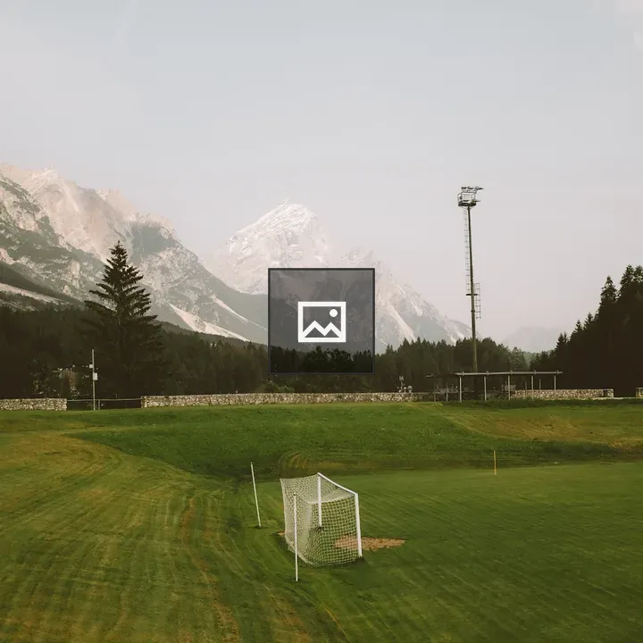 Soccer goal on open field