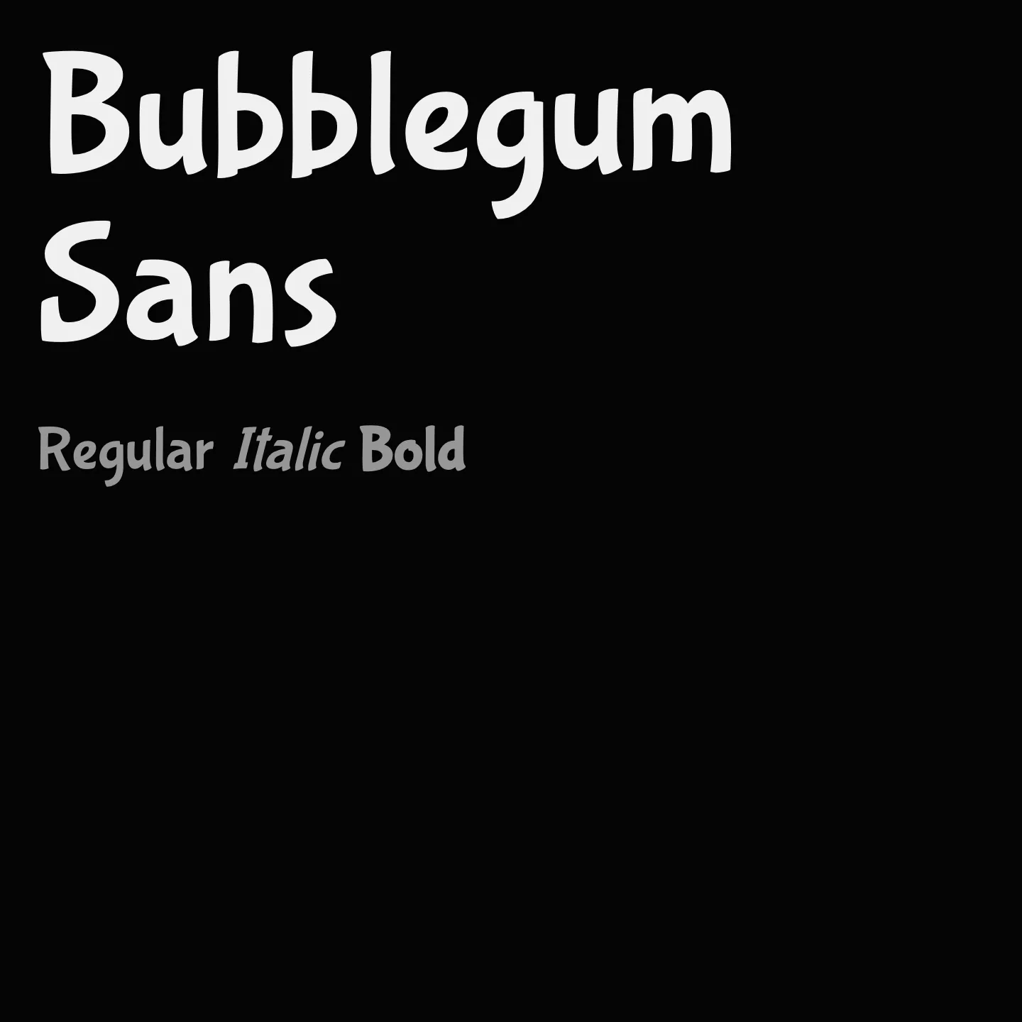 Bubblegum Sans