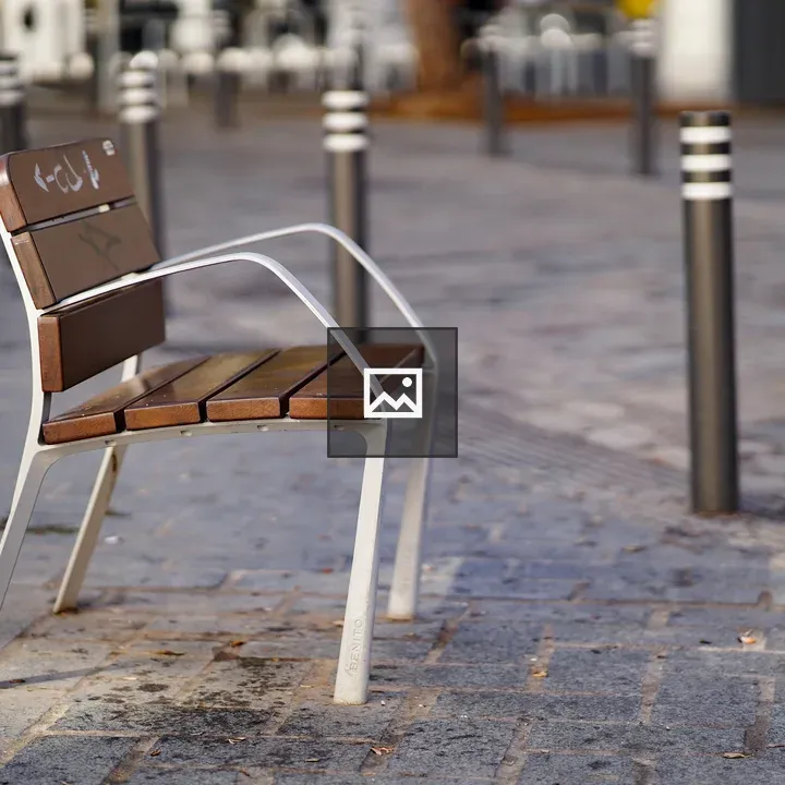 Lonely bench in interior