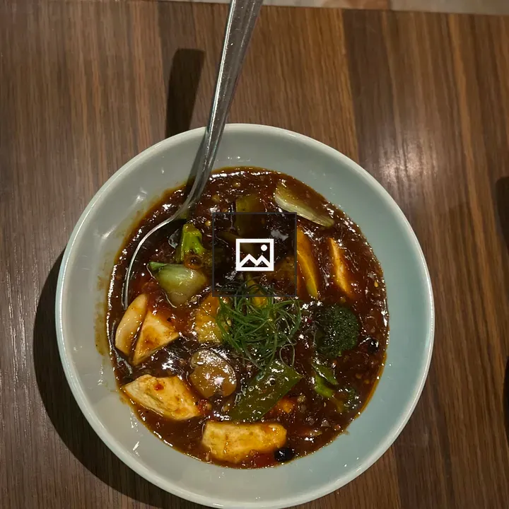 Asian-style soup with tofu and vegetables