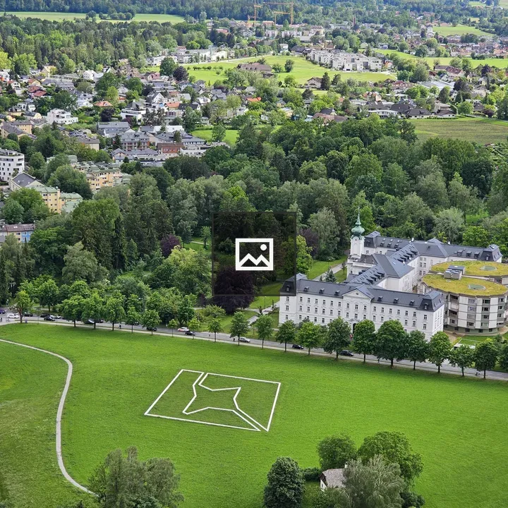 Aerial view of Schlierbach Abbey landscape