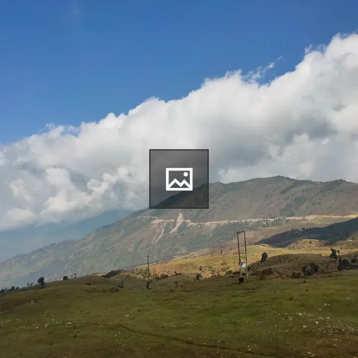 Mountain scene with green valley