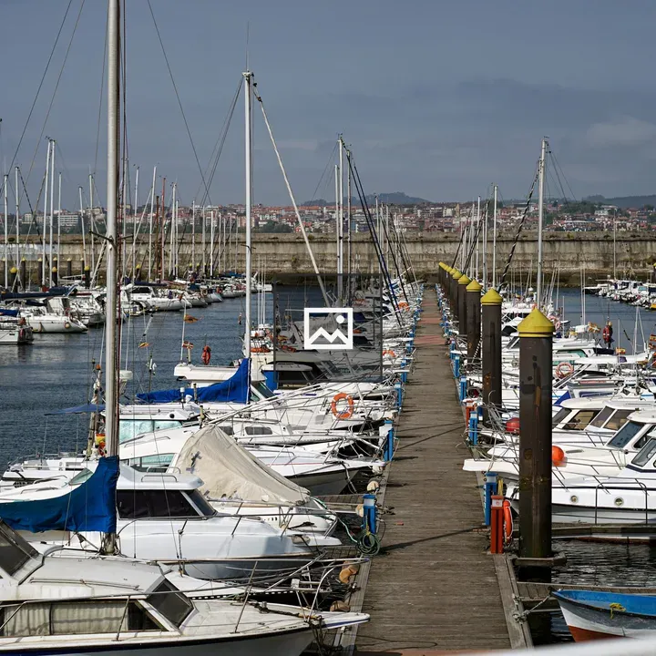 Marina with sailboats and yachts