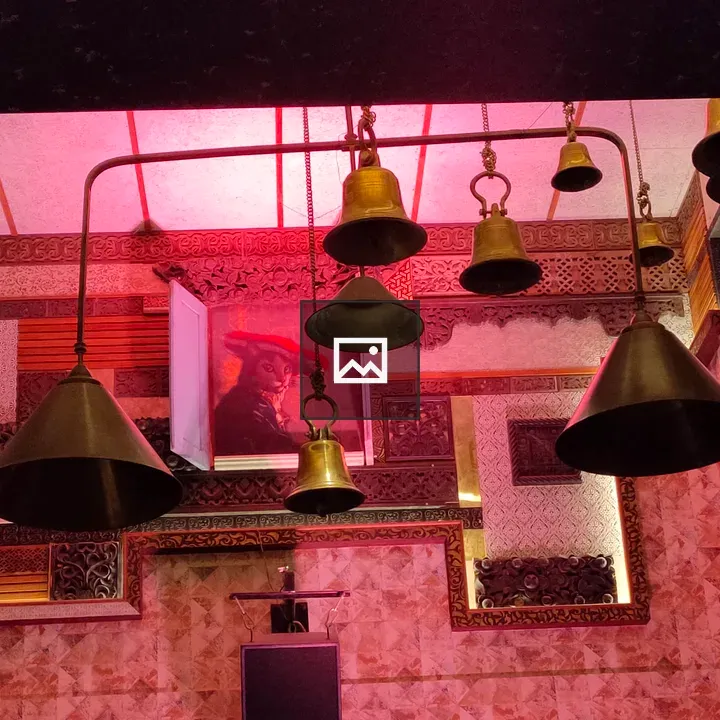 Hanging bells decoration at roof