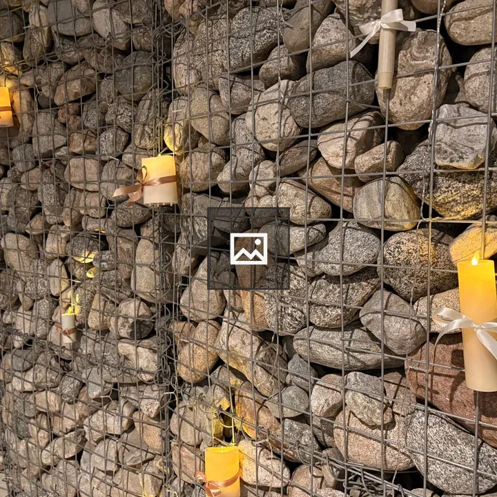 Rock Wall with Candled Light