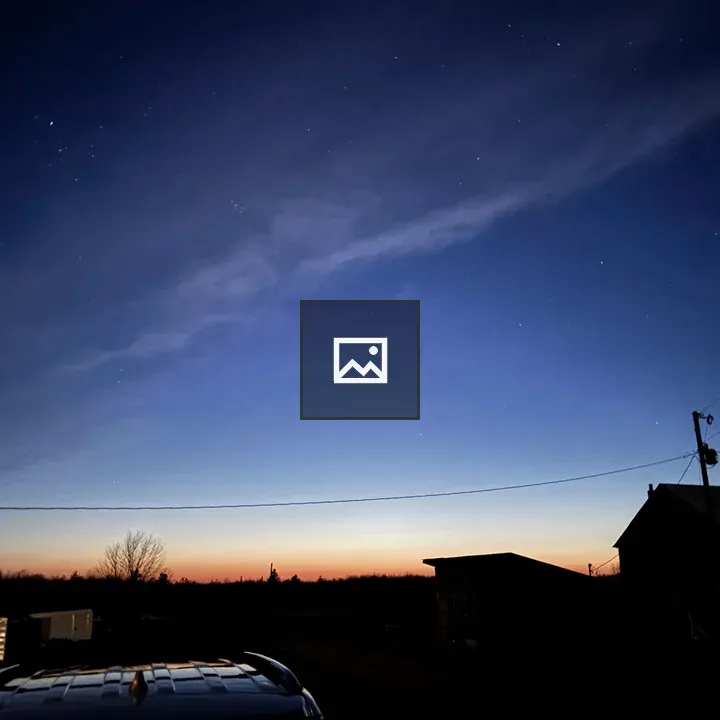 Evening Sky Over Farm