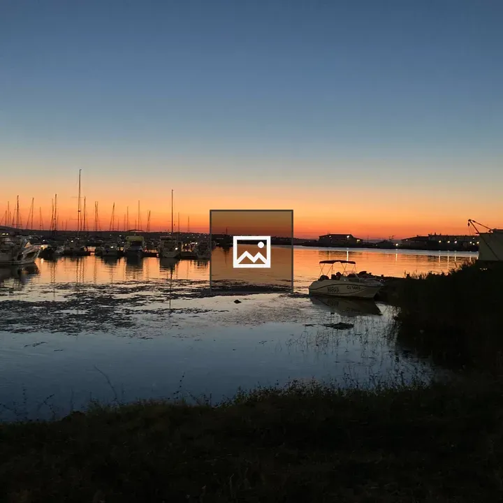 Sunset over the marina