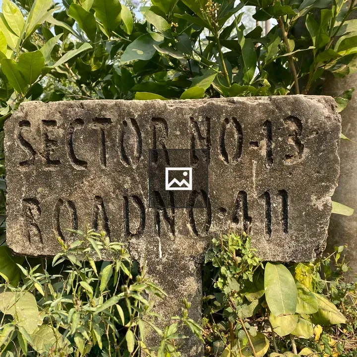Stone Sign in Greenery