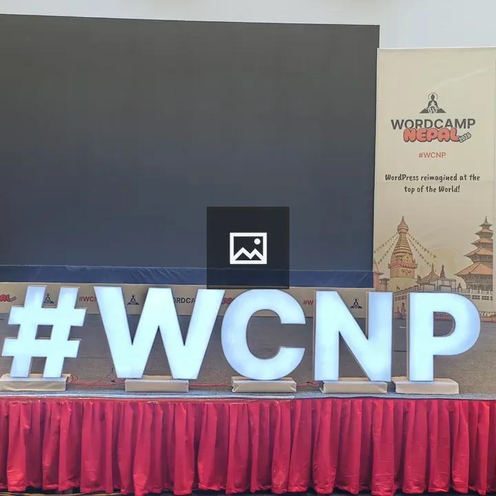 Stage with Hashtag Banner and WCNP2026