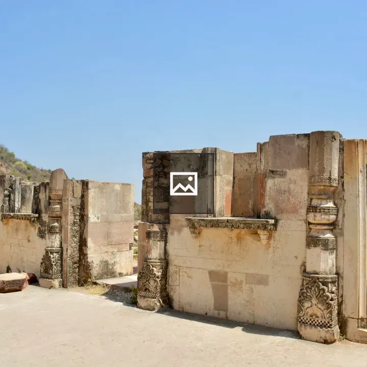 Temple remains at Bhangarh Fort