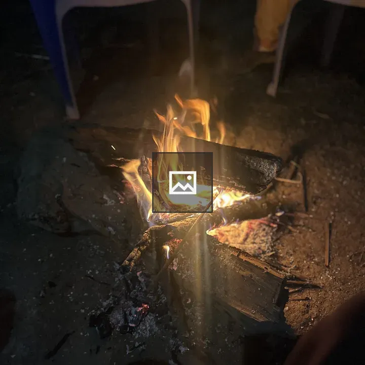 Campfire with Logs and Chairs