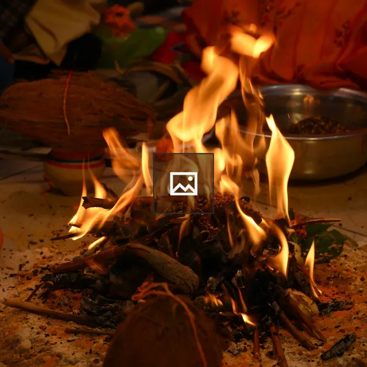 Havan Fire Ritual Scene