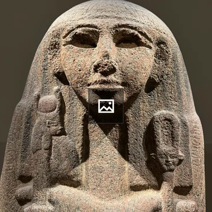 Stone Egyptian statue chest up