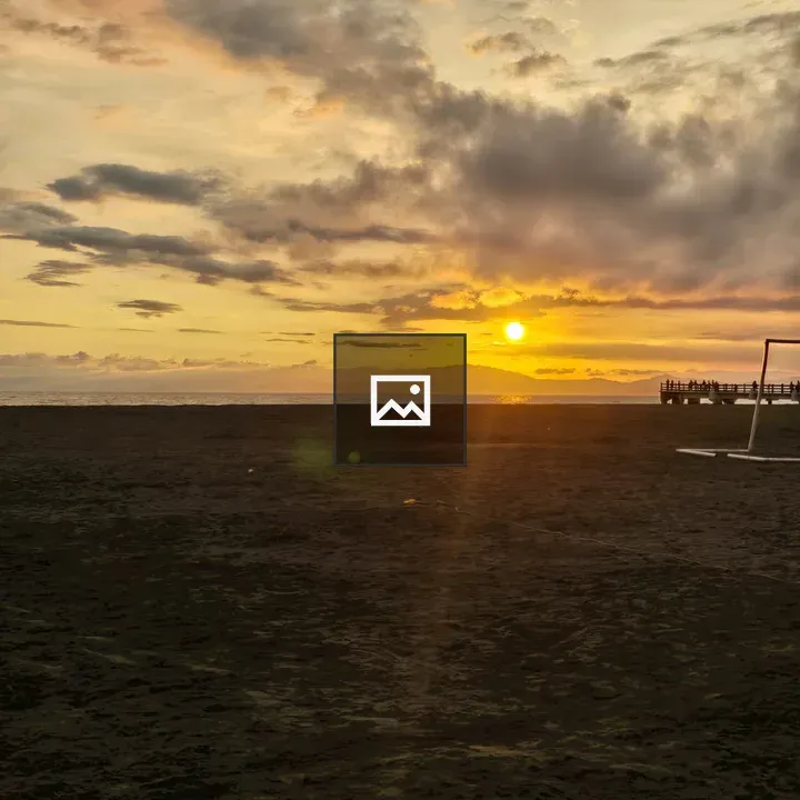 Sunset over the Beach with Pier